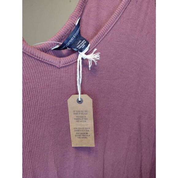 NWT American Eagle size L Maroon 3/4 sleeve V Neck Dress - Picture 3 of 3